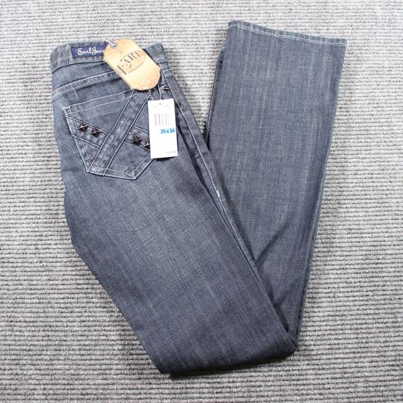 Earl Jean Jeans Womens 25x34 Blue Bootcut NWT Stud Pockets - Picture 1 of 11